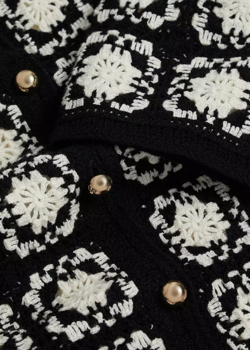Sophia Crochet Short Sleeve Cardigan
