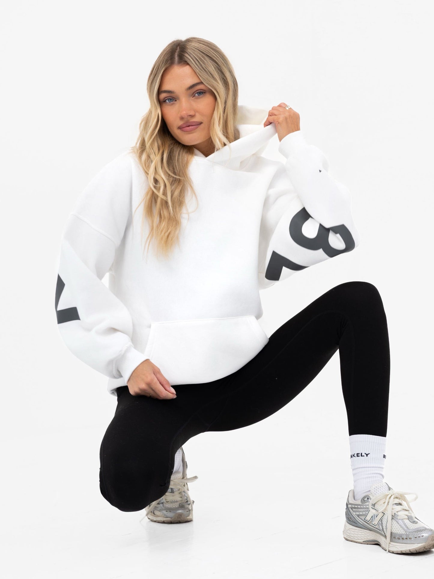 Oversized Hoodie - Flat White & Graphite