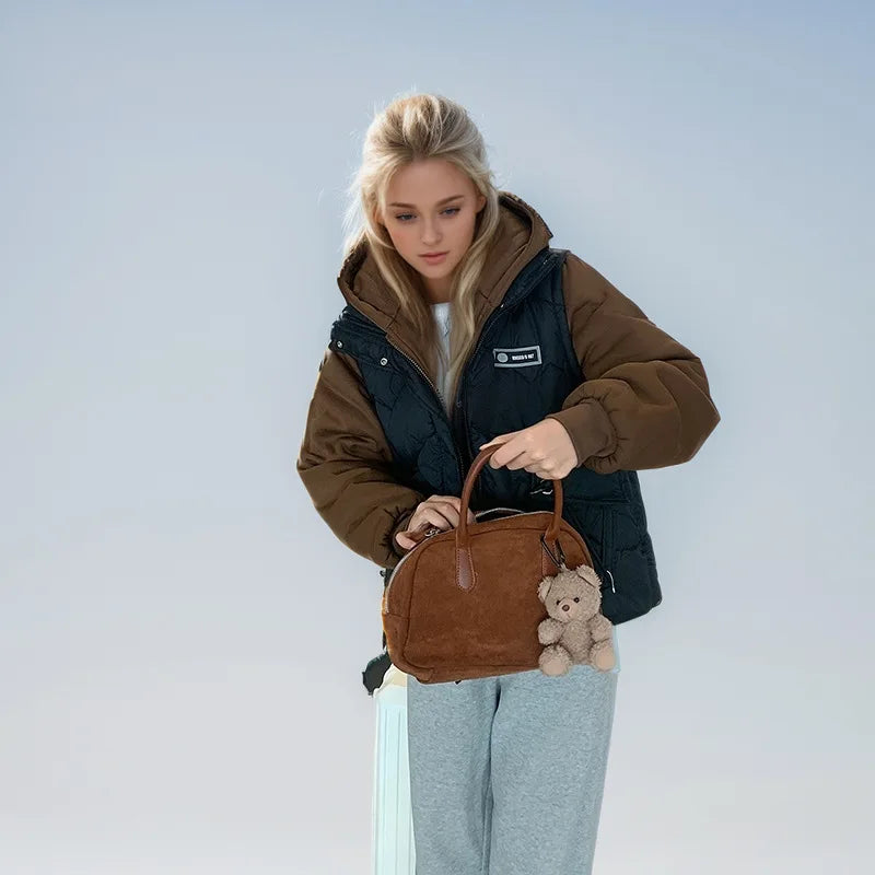 Women’s Hooded Color Block Parka