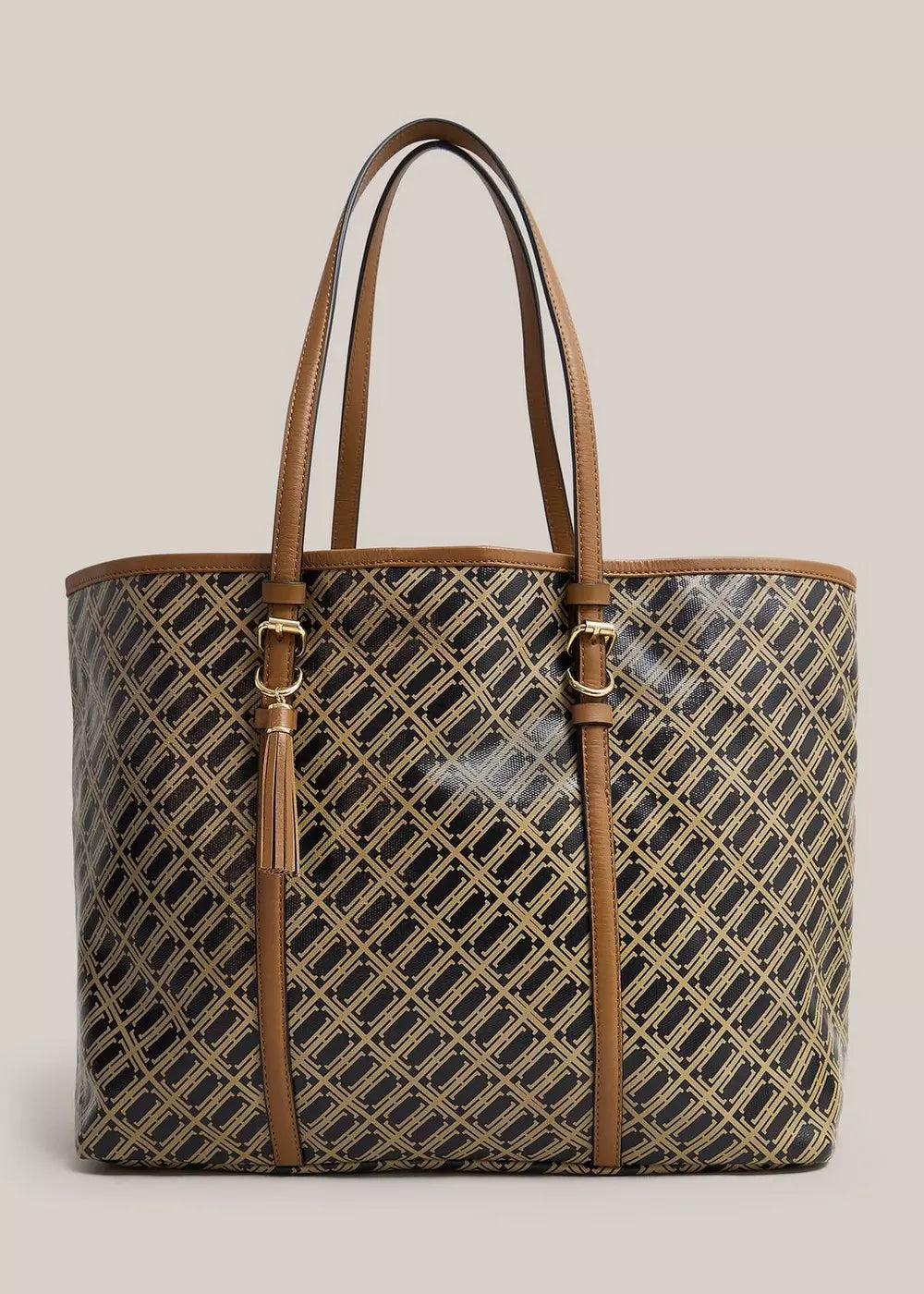 Kyra Leather Canvas Tote