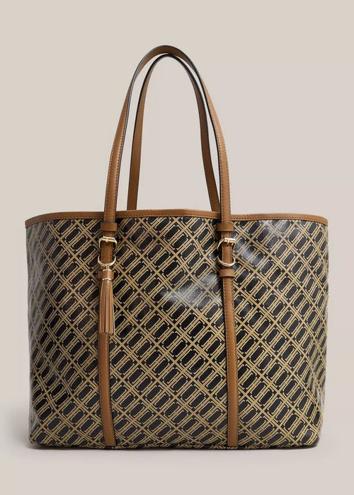 Kyra Leather Canvas Tote