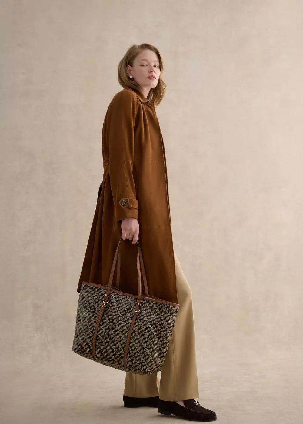 Kyra Leather Canvas Tote