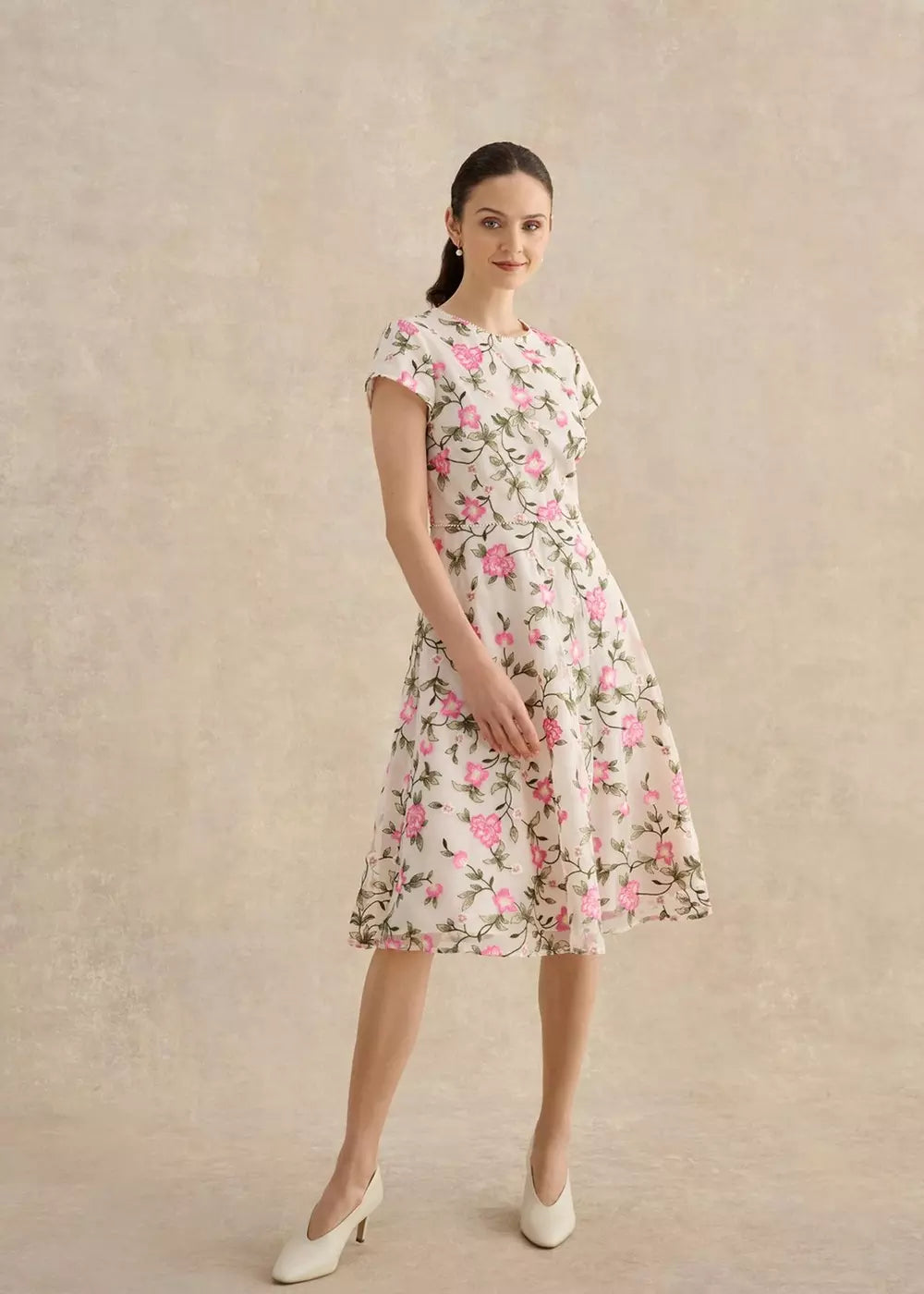 Petite Tia Embroidered Dress