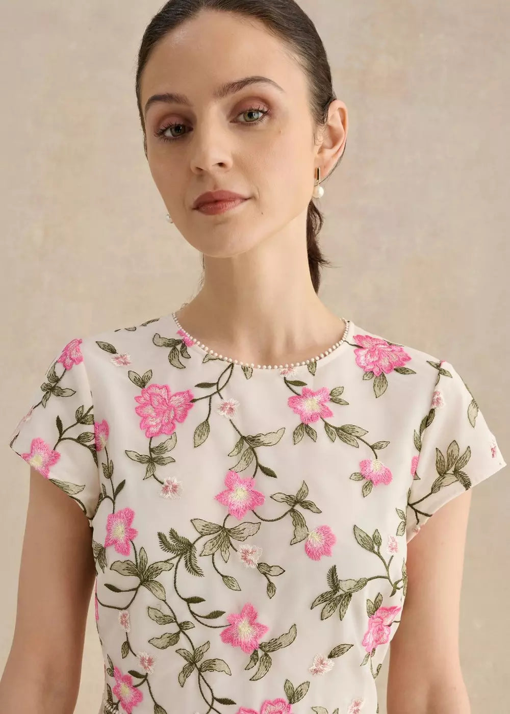 Petite Tia Embroidered Dress