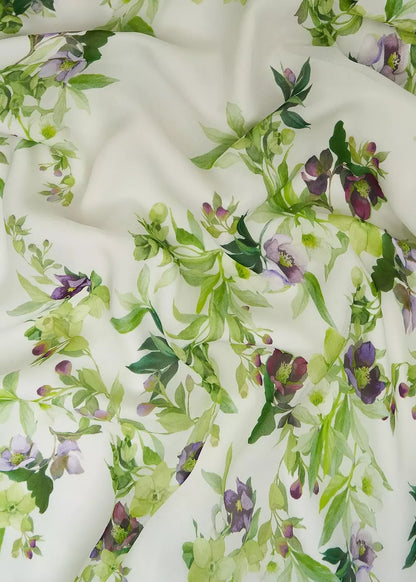 Petite Pia Silk Floral Dress