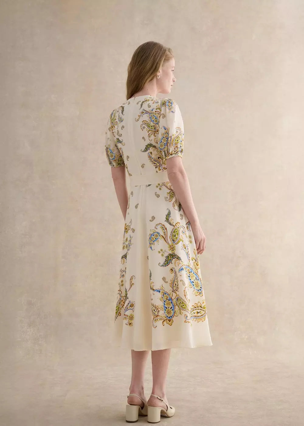 Alma Paisley Silk Dress