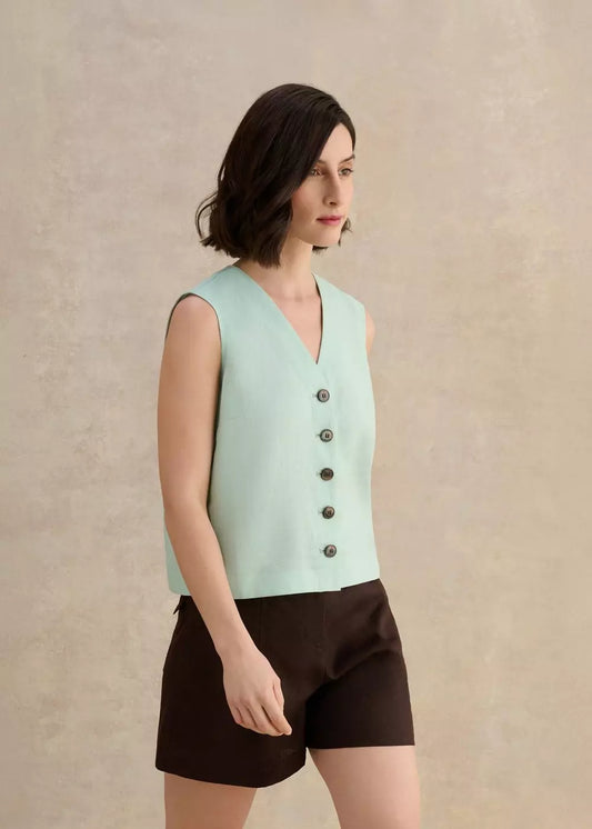 Kaylee Linen Shell Top