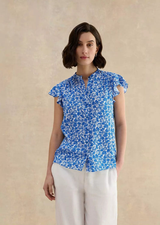 Huda Ruffle Sleeve Blouse