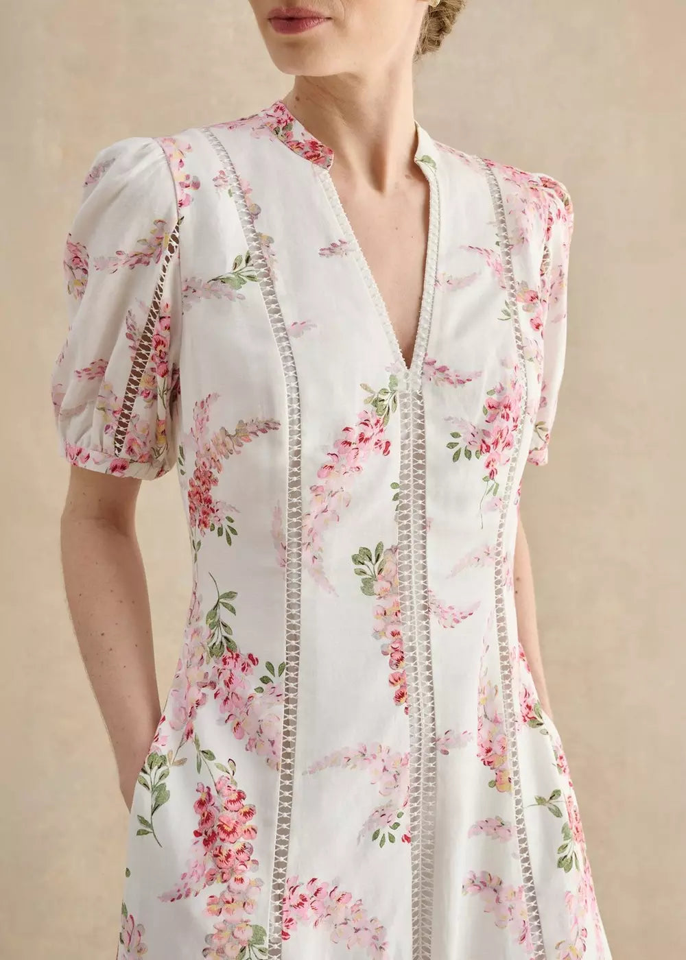 Matilda Trimmed Linen Dress