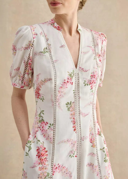 Matilda Trimmed Linen Dress