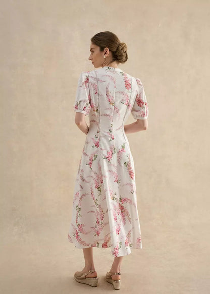 Matilda Trimmed Linen Dress