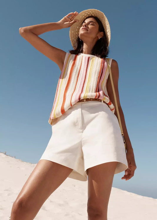 Zadie Cotton Stripe Knitted Tank