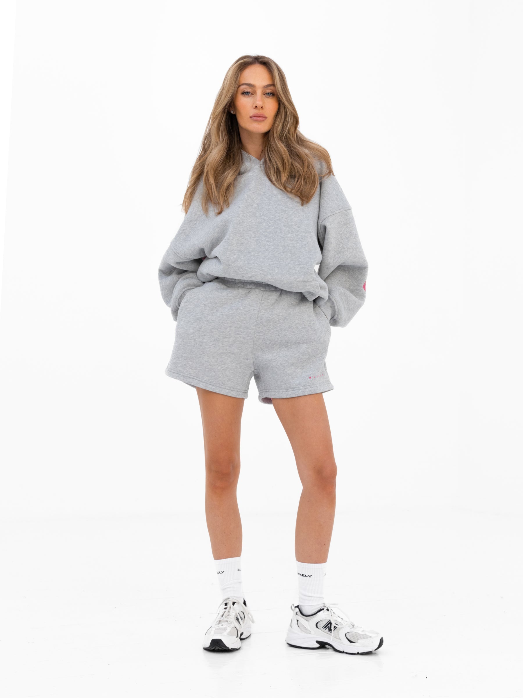 Isabel Jogger Shorts - Marl Grey