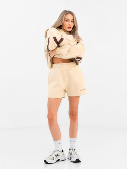 Isabel Jogger Shorts - Light Tan