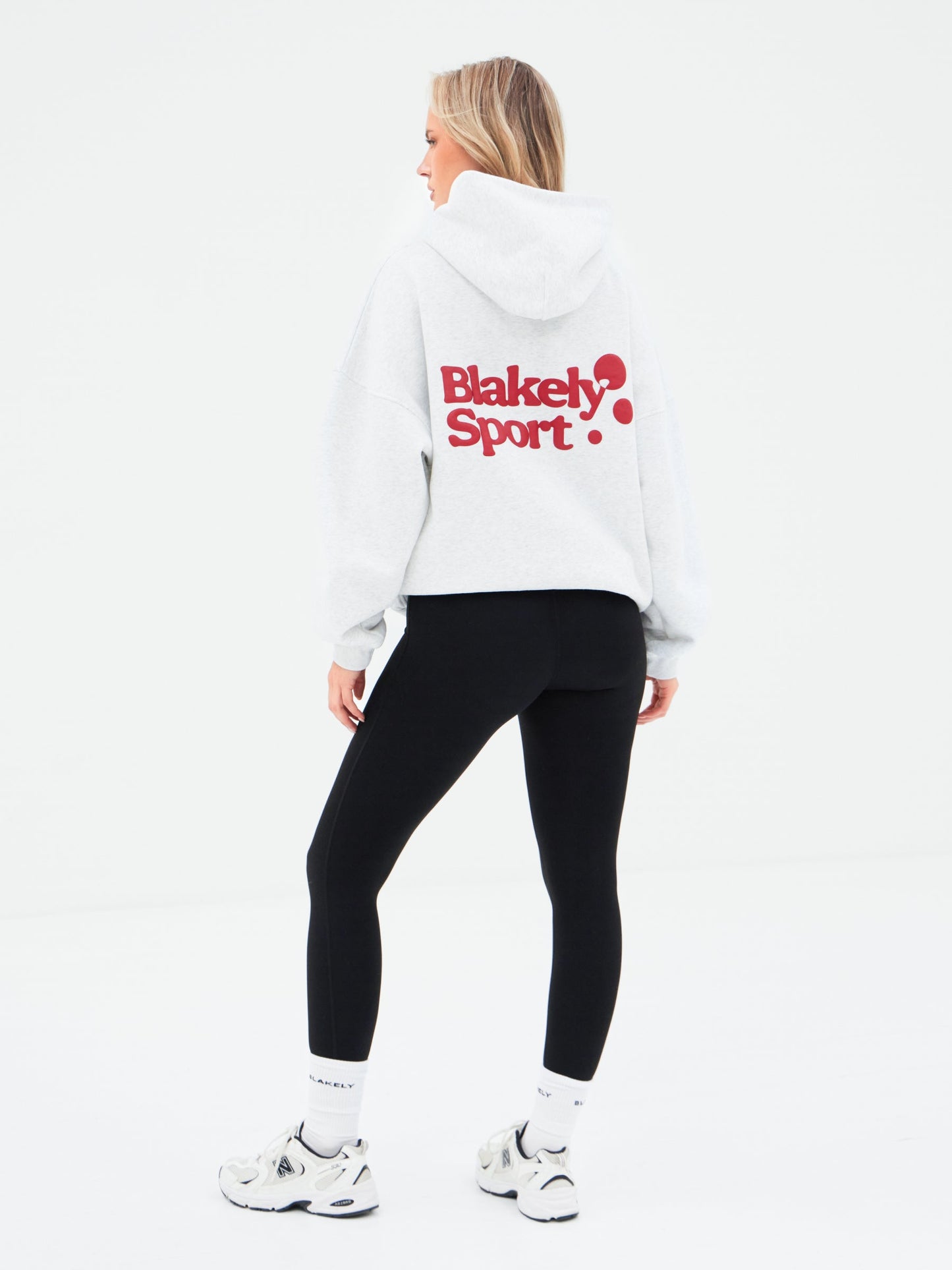 Motion Oversized Hoodie - Marl White