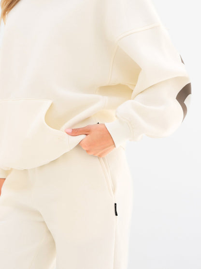 Isabel Wide Leg Sweatpants - Off White