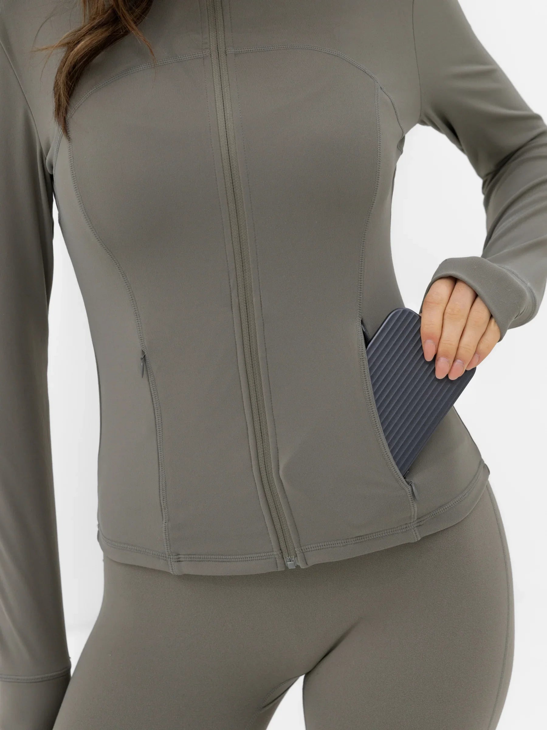 SculptForm Full Zip Jacket - Safari Green