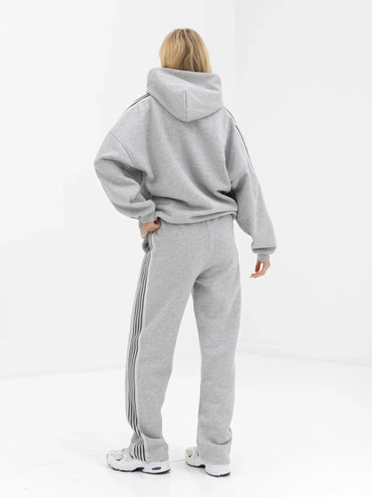 Immani Wide Leg Sweatpants - Marl Grey