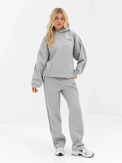 Immani Wide Leg Sweatpants - Marl Grey