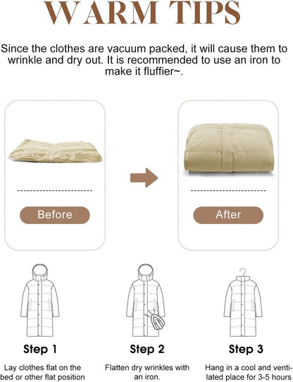 Vancavoo Women's Down Jacket Long Coats with Hood Thick Quilted Warm Jacket Parka Outercoat with Zip