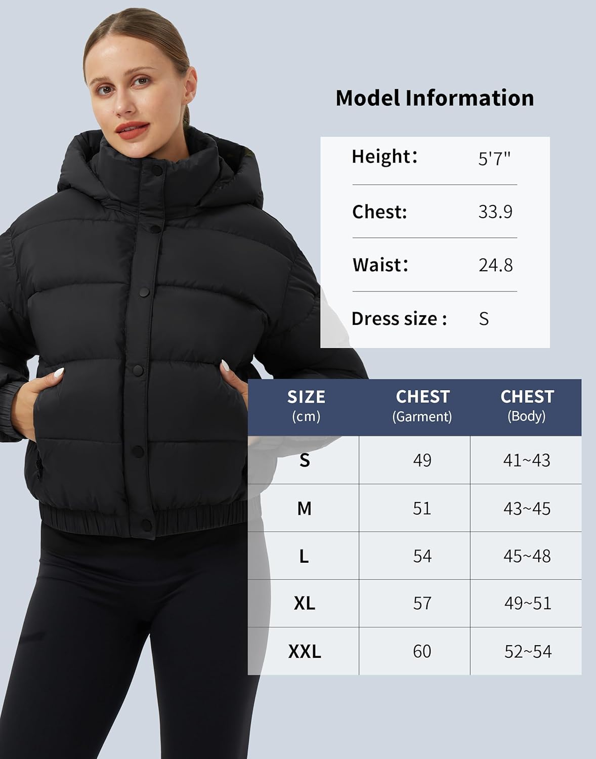 Pioneer Camp Women's Winter Jacket 3/4 Medium Thick Short Waterproof Jacket with Hood