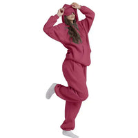 Rose red two-piece set