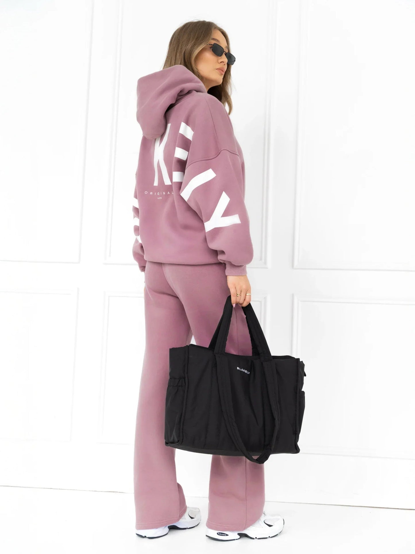 Isabel Wide Leg Sweatpants - Dusty Pink