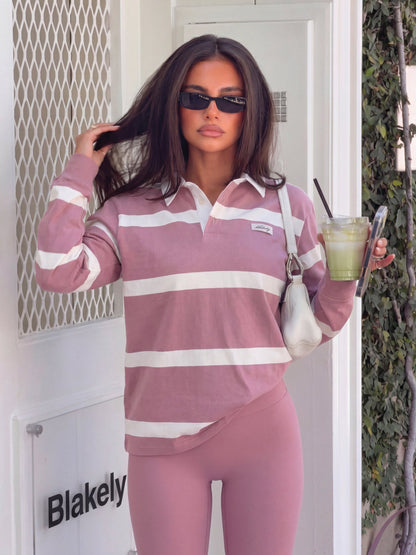 Tilly Rugby Shirt - Dusty Pink