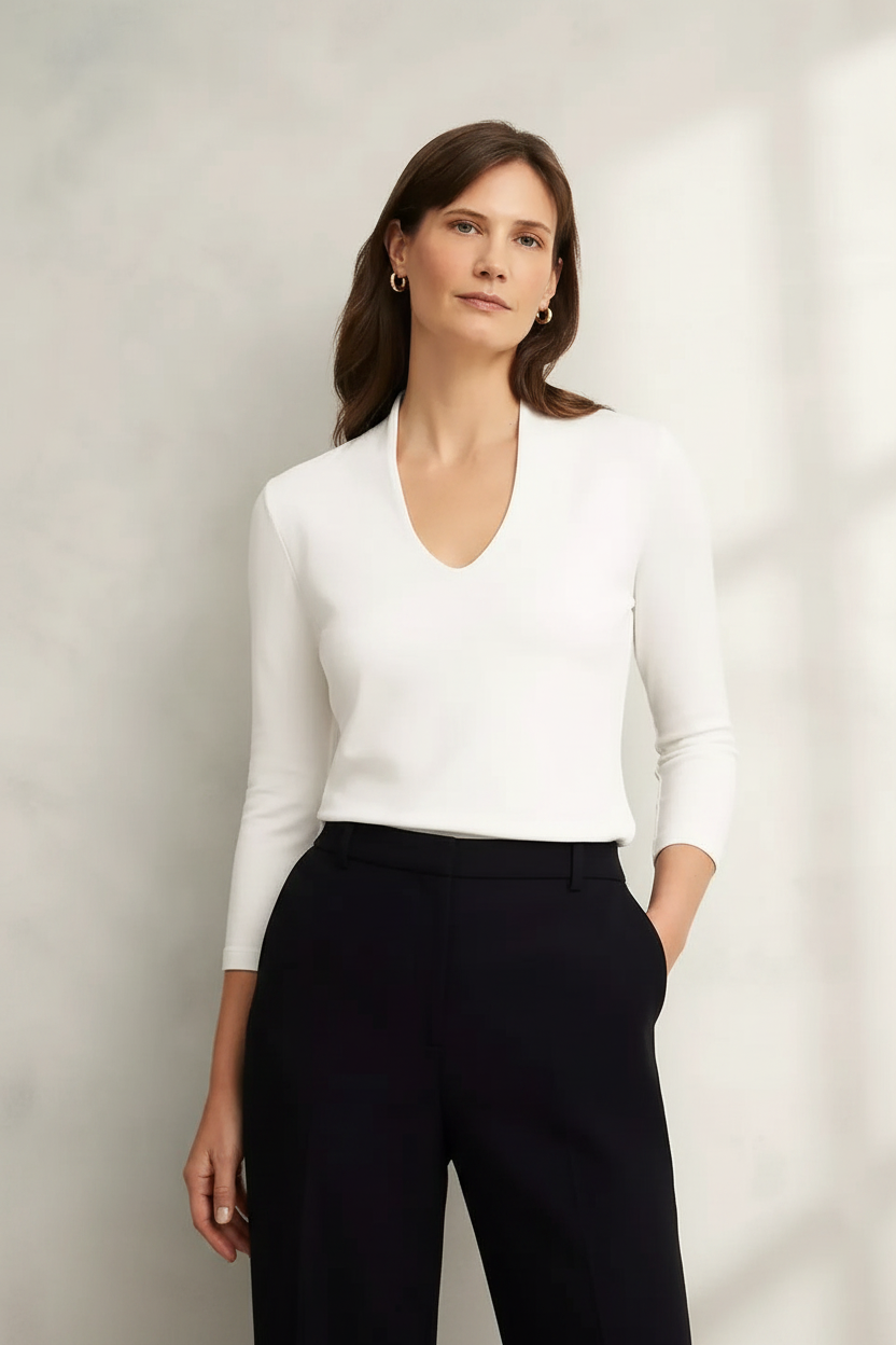 Aimee Double Fronted Top - Lifestyle
