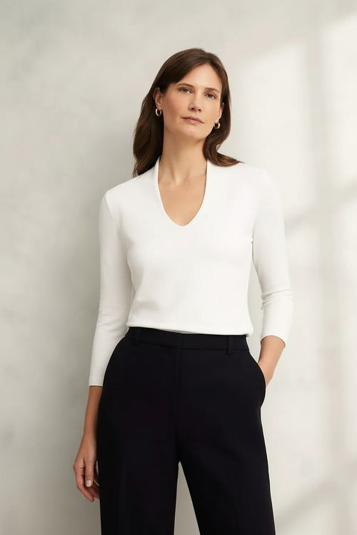 Aimee Double Fronted Top - Lifestyle