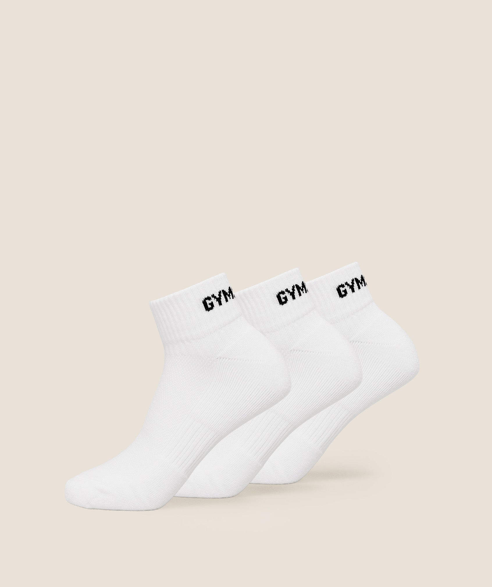 Jacquard Quarter Socks 3pk