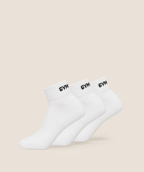 Jacquard Quarter Socks 3pk