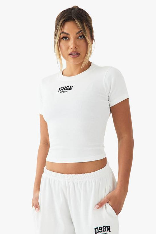 DSGN Studio Collegiate Embroidered Rib Baby T-shirt